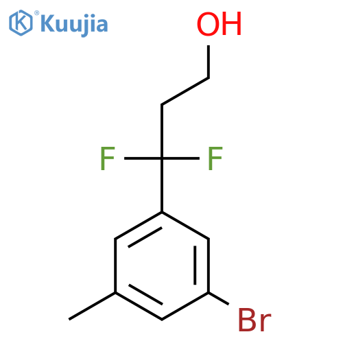 3-(3-bromo-5-methylphenyl)-3,3-difluoropropan-1-ol structure