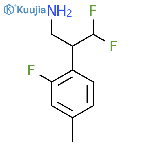 3,3-difluoro-2-(2-fluoro-4-methylphenyl)propan-1-amine structure