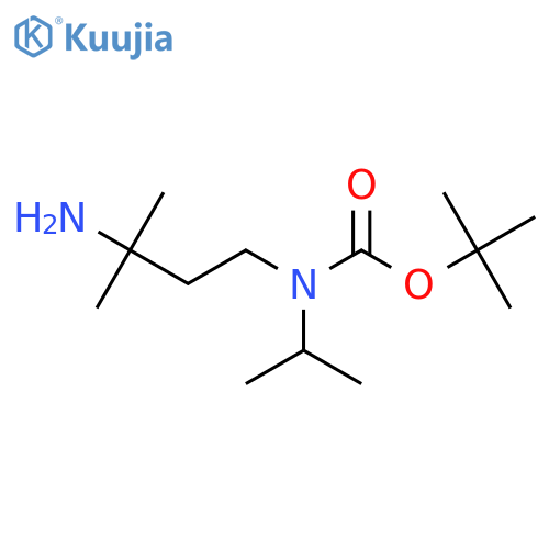 tert-butyl N-(3-amino-3-methylbutyl)-N-(propan-2-yl)carbamate structure