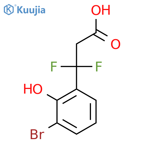 3-(3-bromo-2-hydroxyphenyl)-3,3-difluoropropanoic acid structure