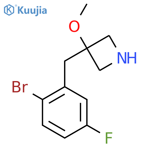 3-(2-bromo-5-fluorophenyl)methyl-3-methoxyazetidine structure