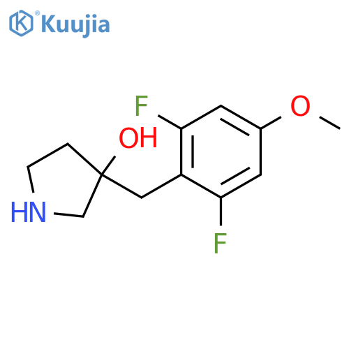 3-(2,6-difluoro-4-methoxyphenyl)methylpyrrolidin-3-ol structure