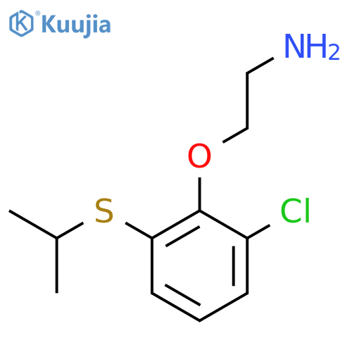 2-2-chloro-6-(propan-2-ylsulfanyl)phenoxyethan-1-amine structure
