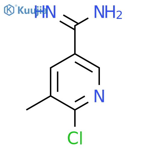6-chloro-5-methylpyridine-3-carboximidamide structure
