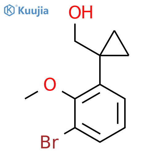 1-(3-bromo-2-methoxyphenyl)cyclopropylmethanol structure