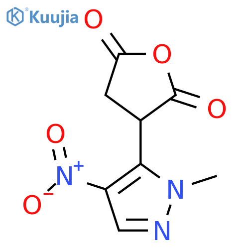 3-(1-methyl-4-nitro-1H-pyrazol-5-yl)oxolane-2,5-dione structure