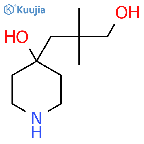 4-(3-hydroxy-2,2-dimethylpropyl)piperidin-4-ol structure