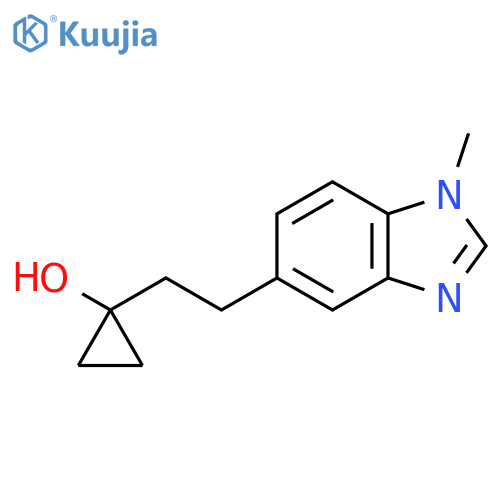 1-2-(1-methyl-1H-1,3-benzodiazol-5-yl)ethylcyclopropan-1-ol structure