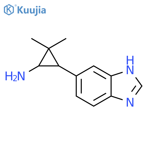 3-(1H-1,3-benzodiazol-5-yl)-2,2-dimethylcyclopropan-1-amine structure