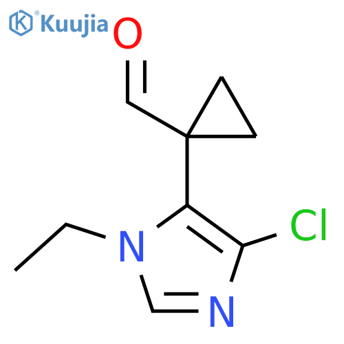 1-(4-chloro-1-ethyl-1H-imidazol-5-yl)cyclopropane-1-carbaldehyde structure