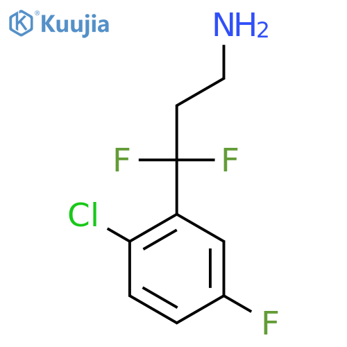 3-(2-chloro-5-fluorophenyl)-3,3-difluoropropan-1-amine structure