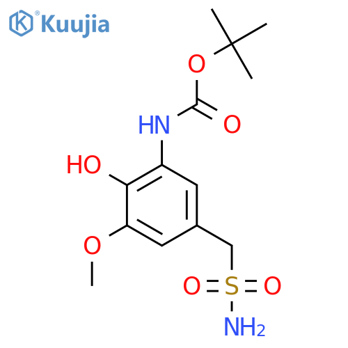 tert-butyl N-2-hydroxy-3-methoxy-5-(sulfamoylmethyl)phenylcarbamate structure