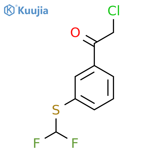 2-chloro-1-{3-(difluoromethyl)sulfanylphenyl}ethan-1-one structure