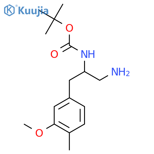 tert-butyl N-1-amino-3-(3-methoxy-4-methylphenyl)propan-2-ylcarbamate structure