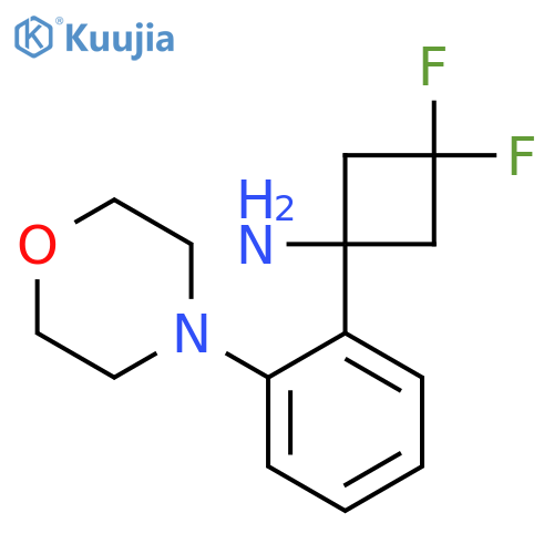 3,3-difluoro-1-2-(morpholin-4-yl)phenylcyclobutan-1-amine structure