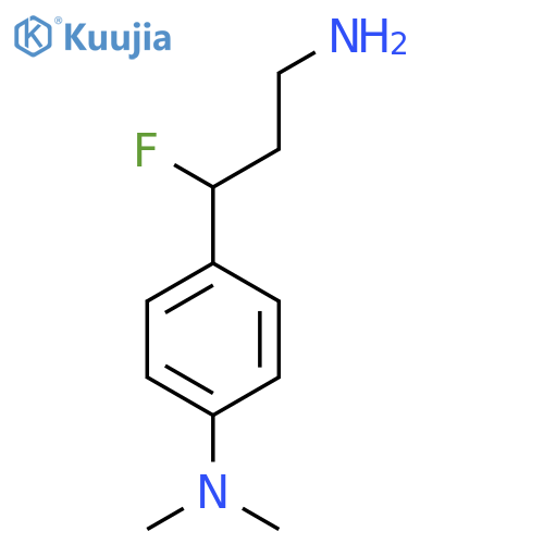 4-(3-amino-1-fluoropropyl)-N,N-dimethylaniline structure