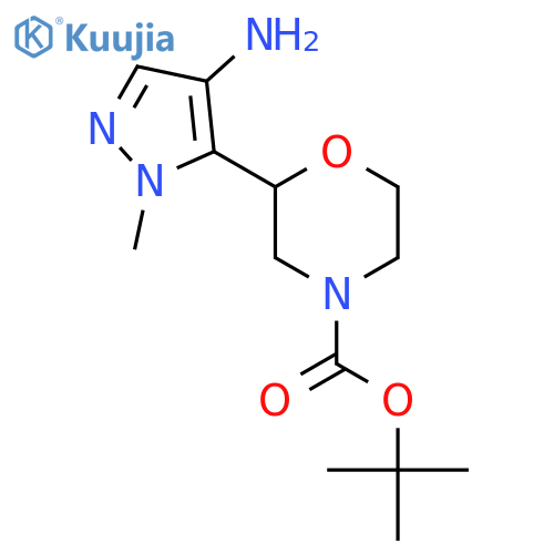 tert-butyl 2-(4-amino-1-methyl-1H-pyrazol-5-yl)morpholine-4-carboxylate structure