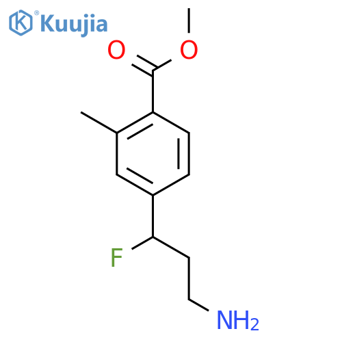 methyl 4-(3-amino-1-fluoropropyl)-2-methylbenzoate structure