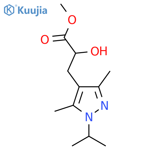 methyl 3-3,5-dimethyl-1-(propan-2-yl)-1H-pyrazol-4-yl-2-hydroxypropanoate structure