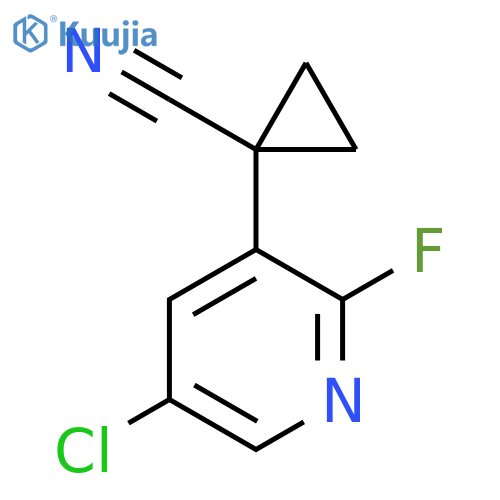1-(5-chloro-2-fluoropyridin-3-yl)cyclopropane-1-carbonitrile structure