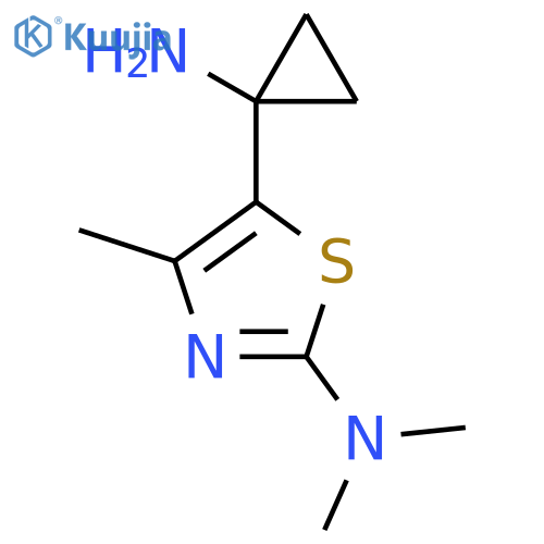 5-(1-aminocyclopropyl)-N,N,4-trimethyl-1,3-thiazol-2-amine structure