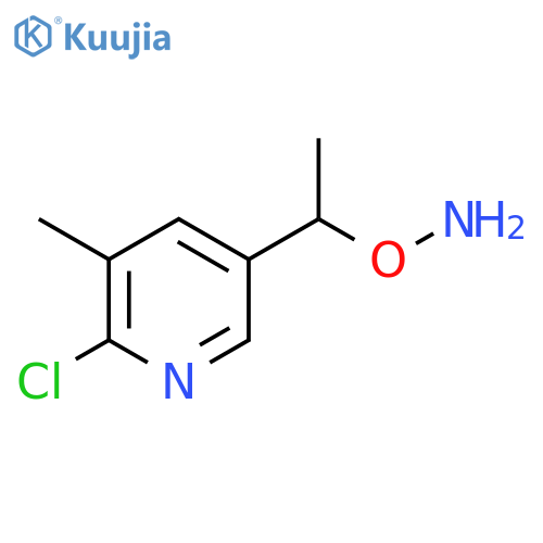 O-1-(6-chloro-5-methylpyridin-3-yl)ethylhydroxylamine structure