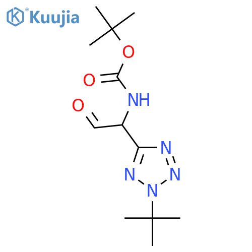 tert-butyl N-[1-(2-tert-butyl-2H-1,2,3,4-tetrazol-5-yl)-2-oxoethyl]carbamate structure