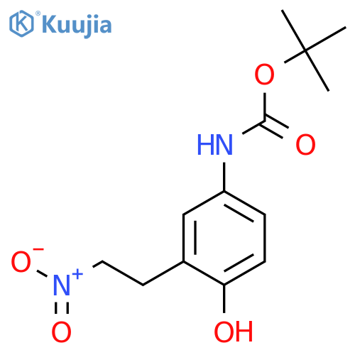 tert-butyl N-4-hydroxy-3-(2-nitroethyl)phenylcarbamate structure
