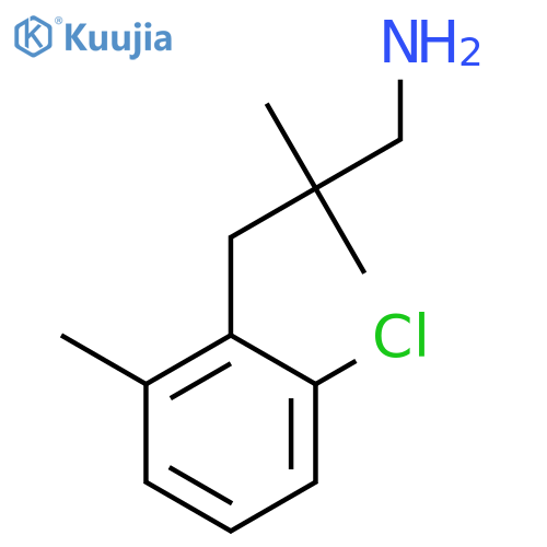 3-(2-chloro-6-methylphenyl)-2,2-dimethylpropan-1-amine structure
