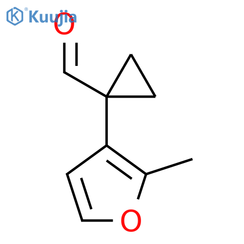 1-(2-methylfuran-3-yl)cyclopropane-1-carbaldehyde structure