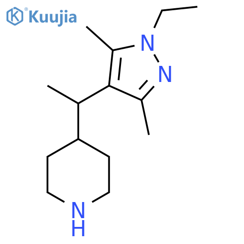 4-1-(1-ethyl-3,5-dimethyl-1H-pyrazol-4-yl)ethylpiperidine structure