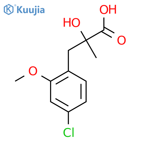3-(4-chloro-2-methoxyphenyl)-2-hydroxy-2-methylpropanoic acid structure