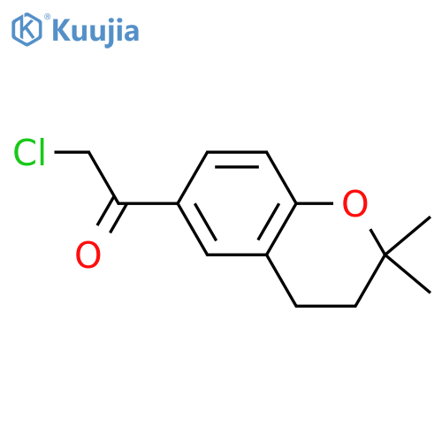 2-chloro-1-(2,2-dimethyl-3,4-dihydro-2H-1-benzopyran-6-yl)ethan-1-one structure