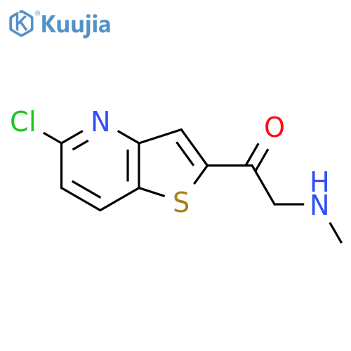 1-{5-chlorothieno3,2-bpyridin-2-yl}-2-(methylamino)ethan-1-one structure