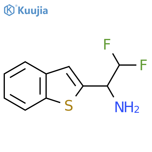 1-(1-benzothiophen-2-yl)-2,2-difluoroethan-1-amine structure