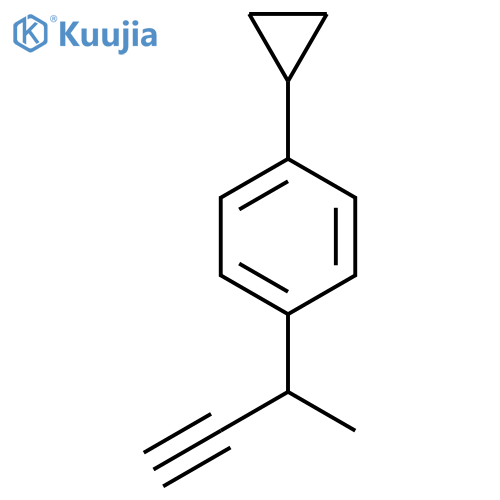 1-(but-3-yn-2-yl)-4-cyclopropylbenzene structure