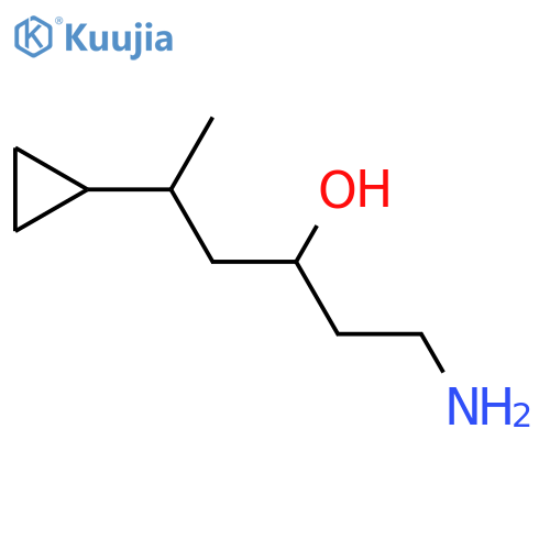 1-amino-5-cyclopropylhexan-3-ol structure