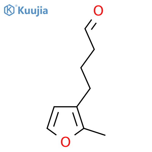 4-(2-methylfuran-3-yl)butanal structure