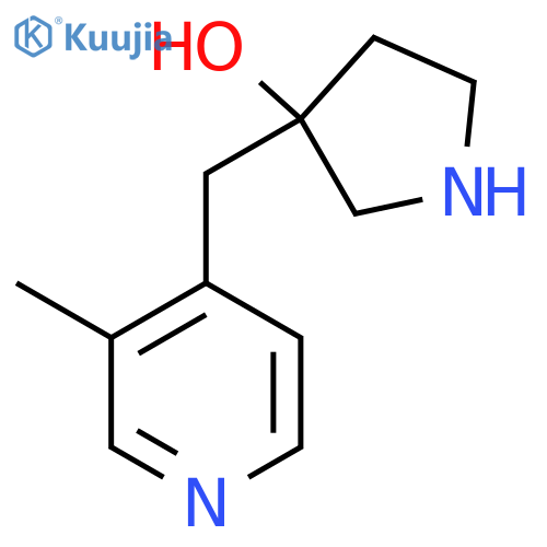 3-(3-methylpyridin-4-yl)methylpyrrolidin-3-ol structure