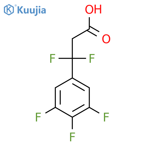 3,3-difluoro-3-(3,4,5-trifluorophenyl)propanoic acid structure