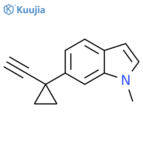 6-(1-ethynylcyclopropyl)-1-methyl-1H-indole structure