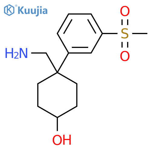 4-(aminomethyl)-4-(3-methanesulfonylphenyl)cyclohexan-1-ol structure