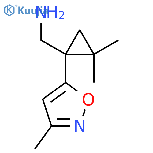 2,2-dimethyl-1-(3-methyl-1,2-oxazol-5-yl)cyclopropylmethanamine structure