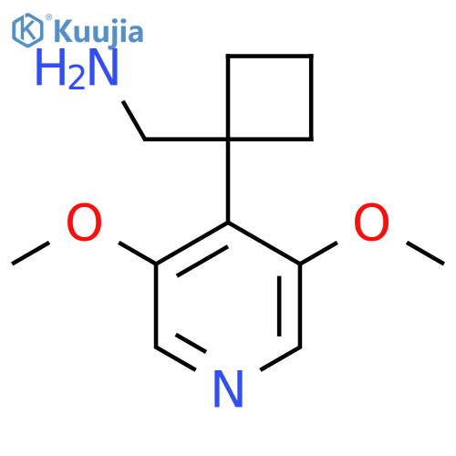 1-(3,5-dimethoxypyridin-4-yl)cyclobutylmethanamine structure