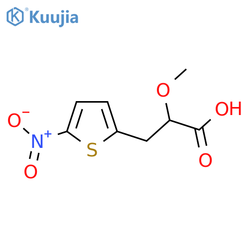 2-Methoxy-3-(5-nitrothiophen-2-yl)propanoic acid structure