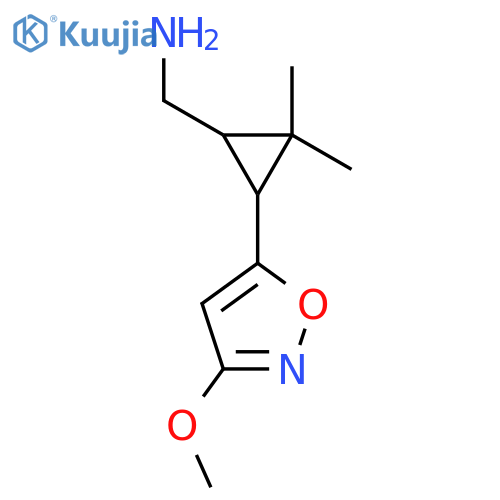 3-(3-methoxy-1,2-oxazol-5-yl)-2,2-dimethylcyclopropylmethanamine structure