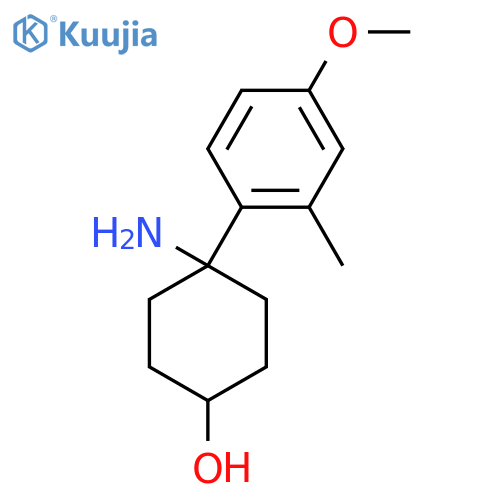 4-amino-4-(4-methoxy-2-methylphenyl)cyclohexan-1-ol structure