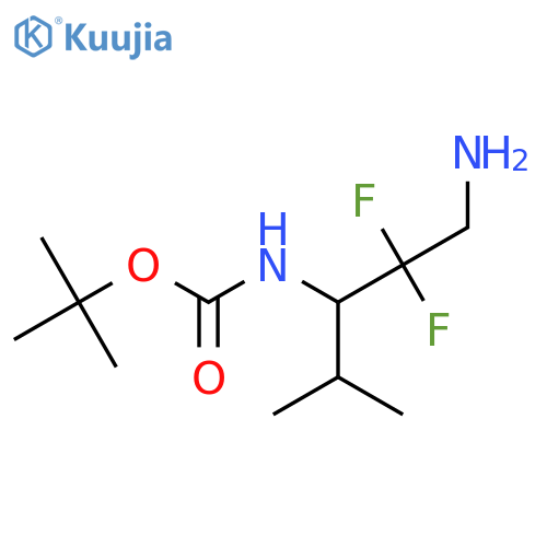 tert-butyl N-(1-amino-2,2-difluoro-4-methylpentan-3-yl)carbamate structure