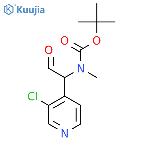 tert-butyl N-1-(3-chloropyridin-4-yl)-2-oxoethyl-N-methylcarbamate structure