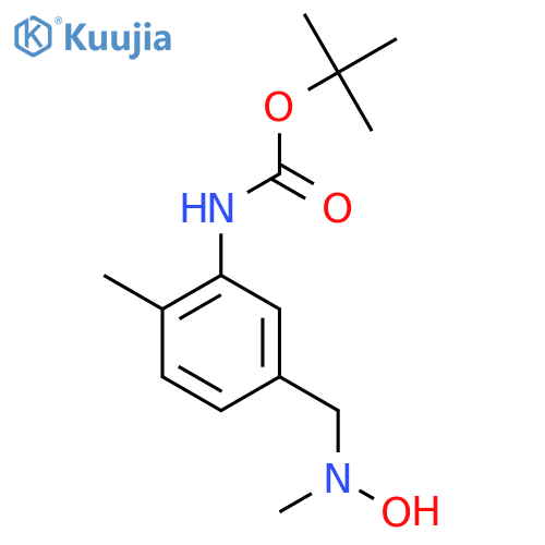 tert-butyl N-(5-{hydroxy(methyl)aminomethyl}-2-methylphenyl)carbamate structure